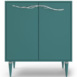 Комод Арт Колор matte Классик Сильвер с 2 полками Пастельно-синий матовый