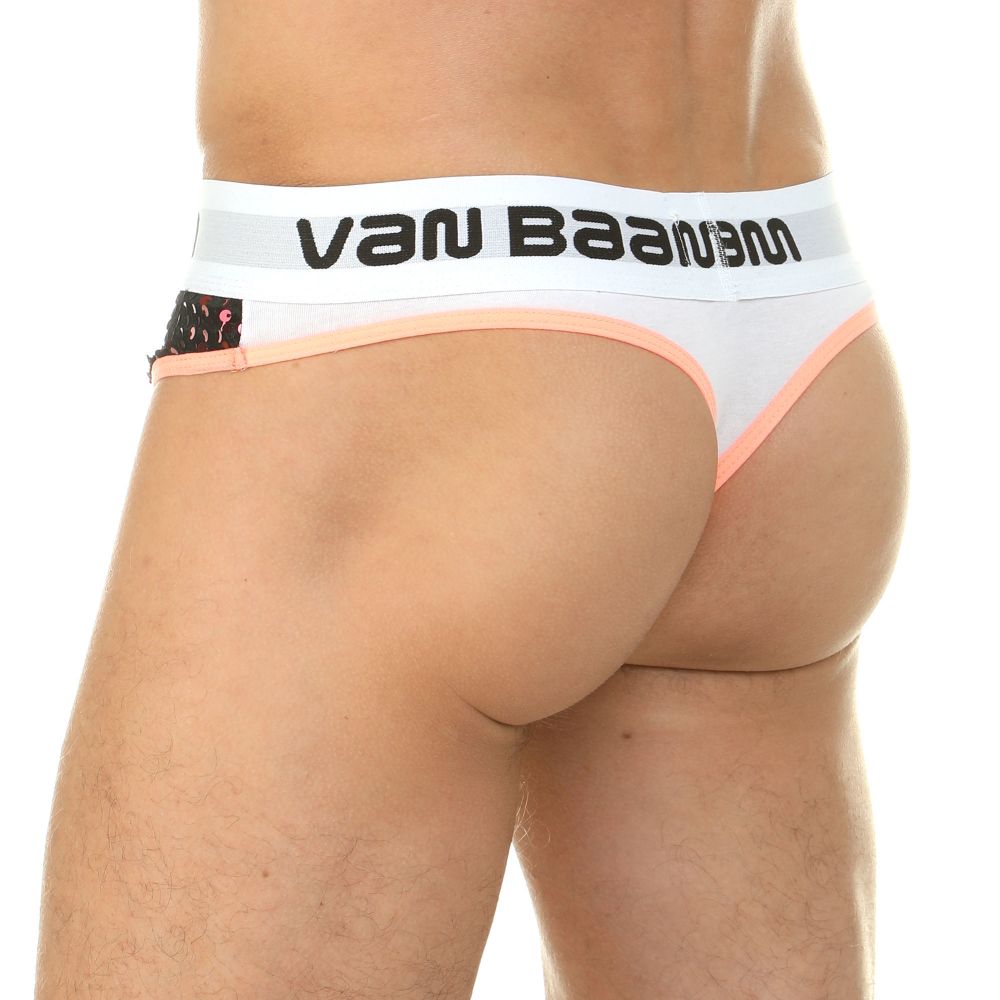 Мужские трусы тонги с красными пайетками Van Baam 39836