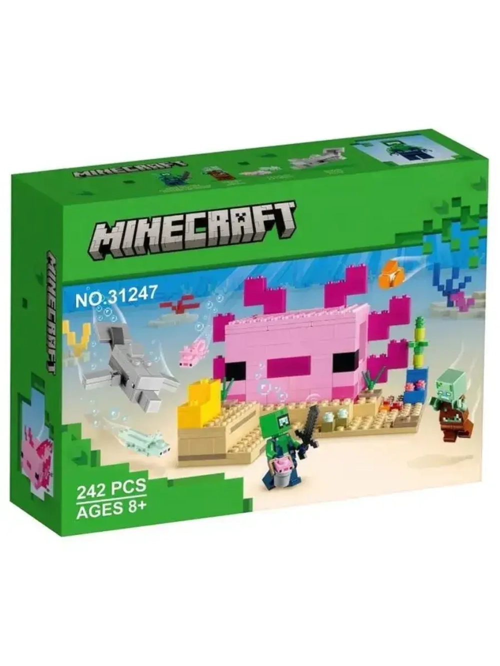 Конструктор Майнкрафт Дом Аксолотля