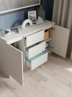 "МС Мори" Комод МК 1200.3 (Сатин), ДСВ-Мебель, г. Пенза