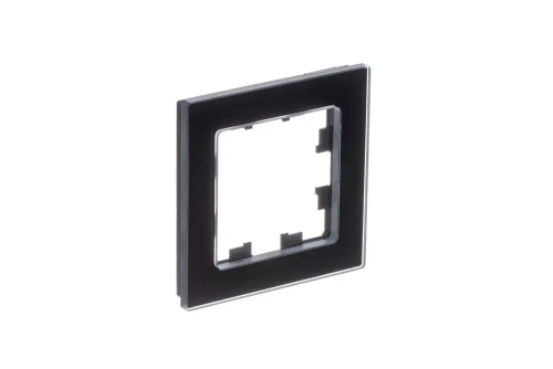 ATLASDESIGN NATURE 1-постовая РАМКА, НАТУРАЛЬНОЕ СТЕКЛО, ЧЕРНЫЙ