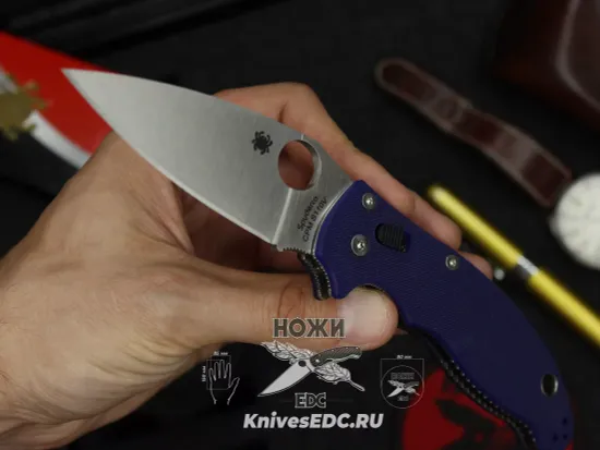 Складной нож Spyderco Manix 2 101GPDBL2 c клинком из стали CPM-S110V, рукоять G10