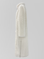 Шуба Barilafeni 88080 на молнии с прорезными карманами и поясом