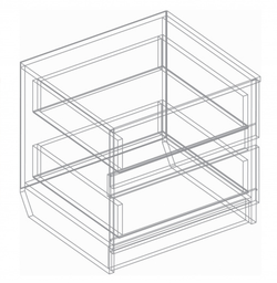 Тумба прикроватная "Трио" (пикар/бетон пайн темный)