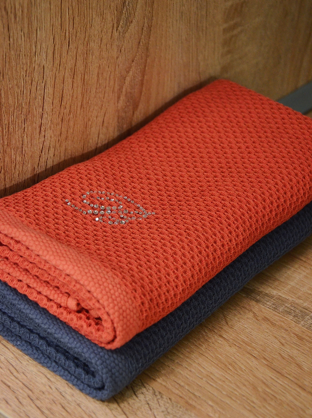 Вафельное полотенце B 70x35 (красный)