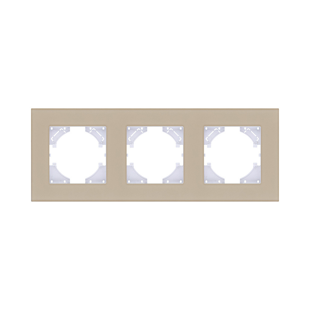 Рамка 3-постовая, стекло золотой Kollinger Reflex MG RM3GD