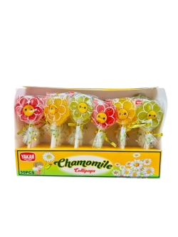 Карамель леденцовая на палочке в форме ромашки