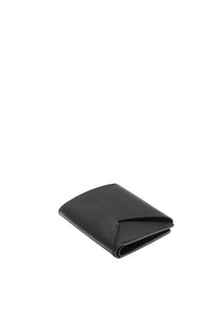 ZARA КОЖАНЫЙ КОШЕЛЕК С КРЫШКОЙ, ЧЕРНЫЙ
