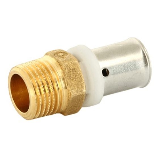 Муфта пресс Uni-Fitt 20х1/2" НР для металлопластиковых труб фитинг (702G7200)