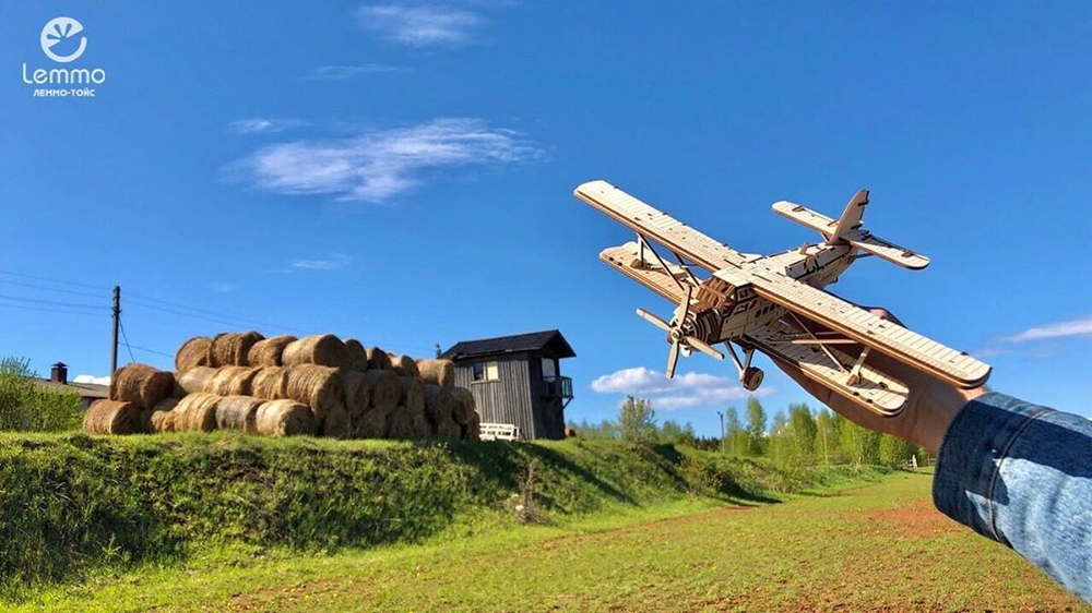 Самолёт Арлан (Lemmo) - Деревянный конструктор, 3D пазл, сборная модель