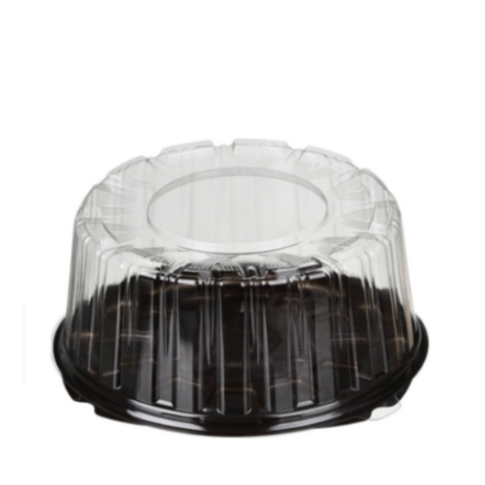 Комус ПР-Т-1430 (1уп.=420шт.) Дно+Крышка контейнер прозрачный пластиковый для торта ёмкость (220*118) 1кг