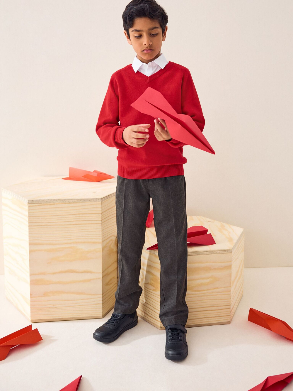 Джемпер школьный для мальчика Next Q90-696, Красный