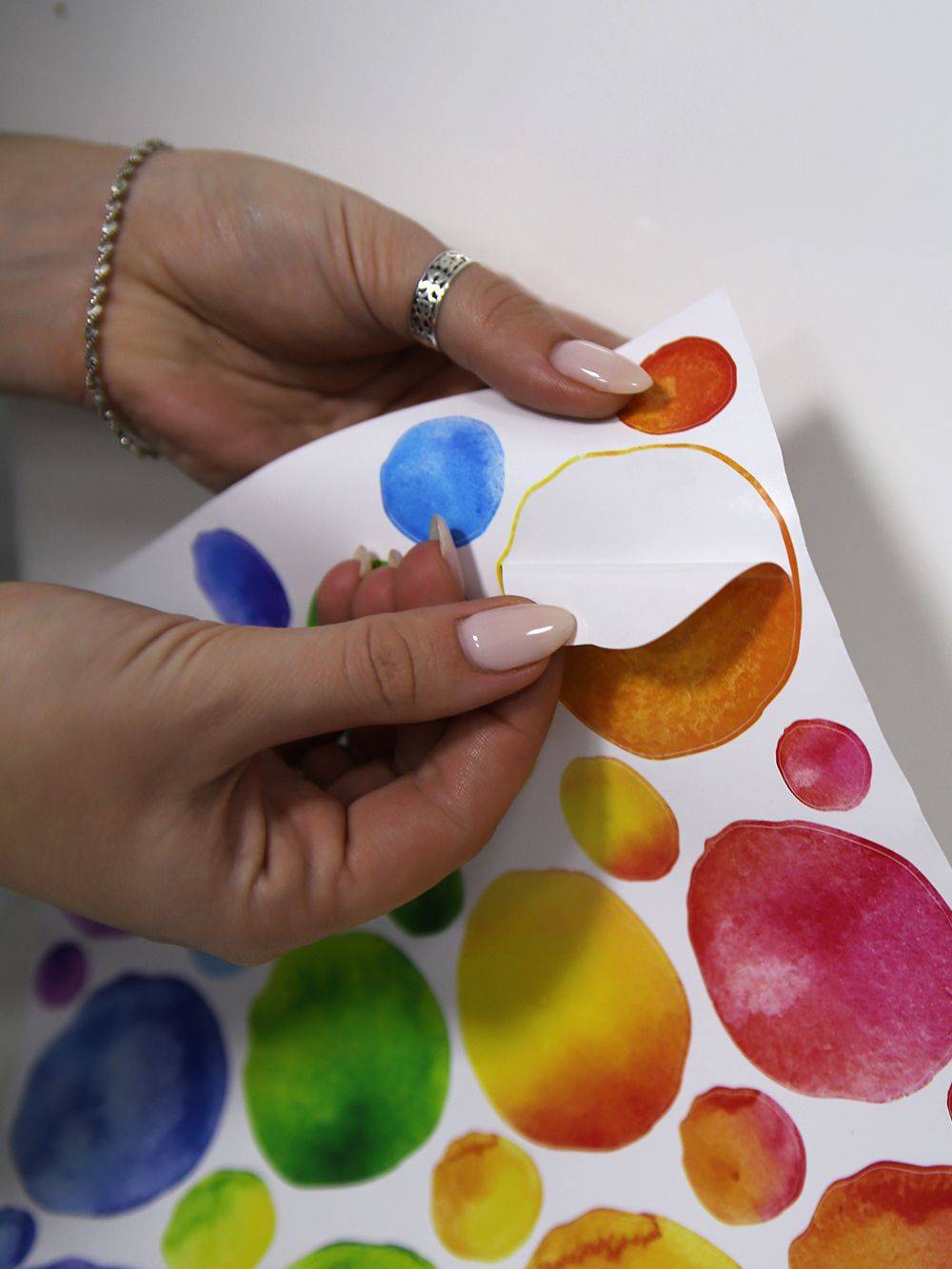 Интерьерные виниловые наклейки большие воздушные шары на стены в детскую, дома, облака, пейзаж