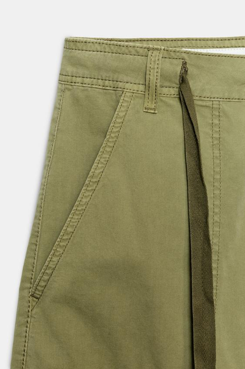 ZARA БРЮКИ КАРГО ОВЕРСАЙЗ, СВЕТЛЫЙ ХАКИ
