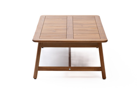 Кофейный стол из акации Joygarden КАЛИСТО, бежевая рогожка