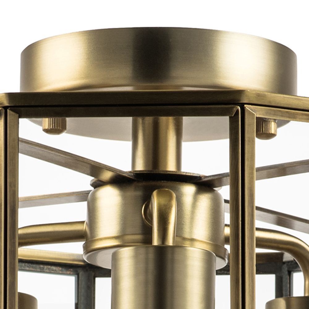 798231 Люстра GENNI 3х40W E27 ЛАТУНЬ/ПРОЗРАЧНЫЙ