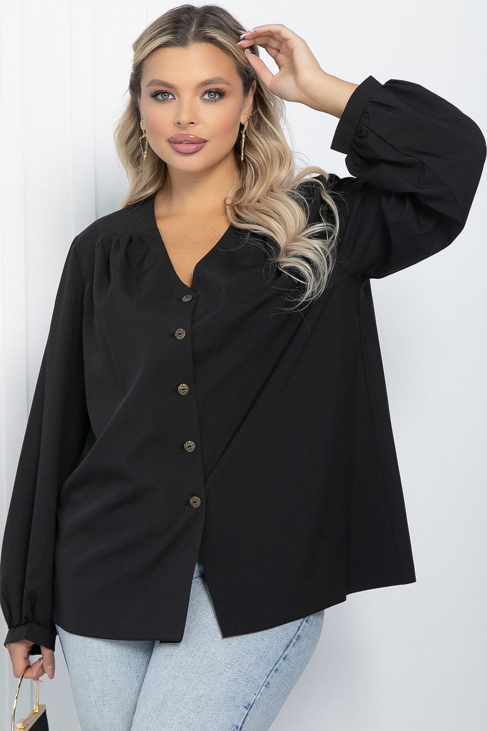 Блуза Калитея (черная) Б11624 LT Collection