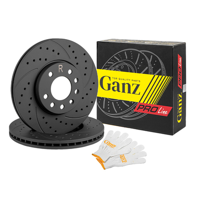 Диск тормозной передний перфорированный PRO-Line с покрытием (компл.2 шт) OPEL Vectra C 02 GANZ GIJ06224S
