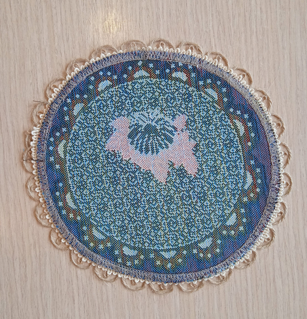 Набор гобеленовых салфеток Кружево D20 см 6 шт