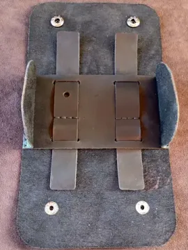 Футляр для Т-образной бритвы из натуральной кожи, чёрный