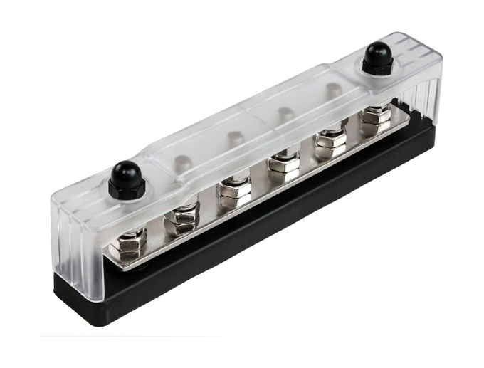 Колодка распределительная электромонтажная с защитной крышкой, 6 контактов