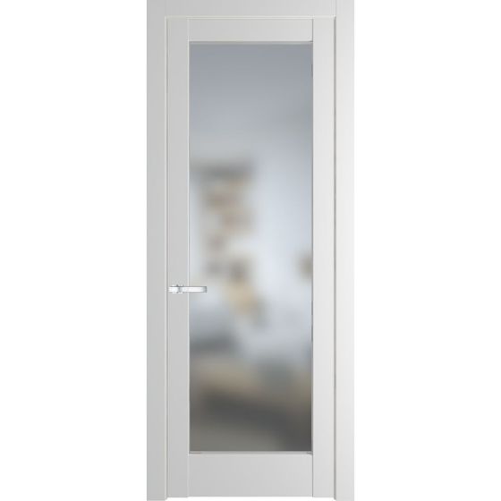 Межкомнатная дверь эмаль Profil Doors 4.1.2PD крем вайт остеклённая
