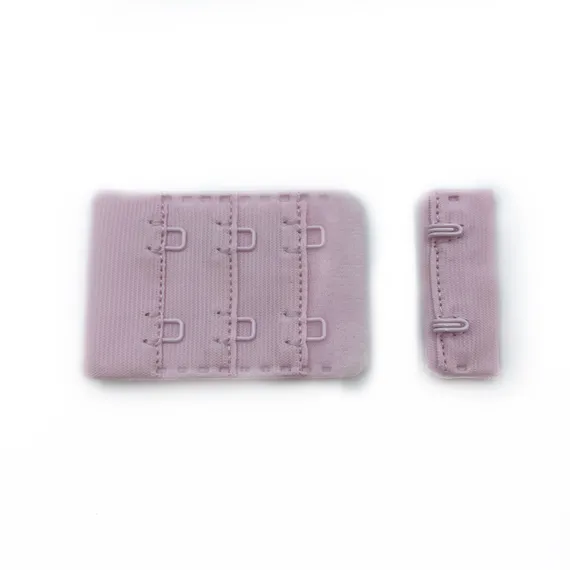 Застежка с крючками розовая бледная 2 ряда, 38*55 мм