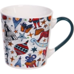 Кружка керамическая 400мл «Новогодний калейдоскоп» в подарочной коробке