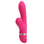 Розовый вибратор Willow с вакуумной стимуляцией клитора - 20,4 см. (Цвет: розовый)