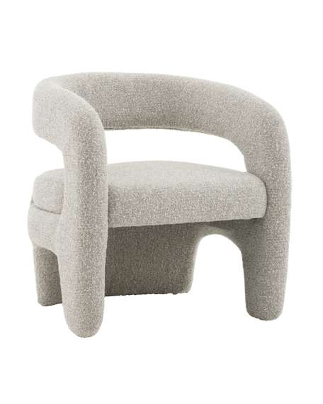 Кресло лаунж Bones серебристый