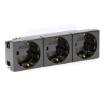 Тройная розетка Viva черная DKC