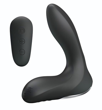 Массажер простаты Nasreddin с функцией расширения и пультом ДУ - 13,5 см. (Цвет: черный)