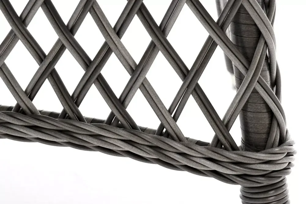 "Эспрессо" плетеный круглый стол, диаметр 118 см, цвет графит