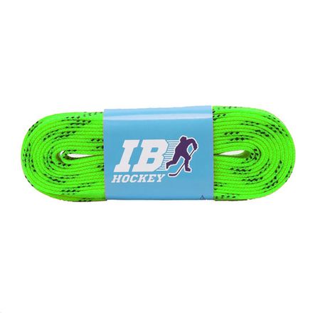 Шнурки для коньков IB Hockey с пропиткой, HLIB244LM, полиэстер, 244см, лайм