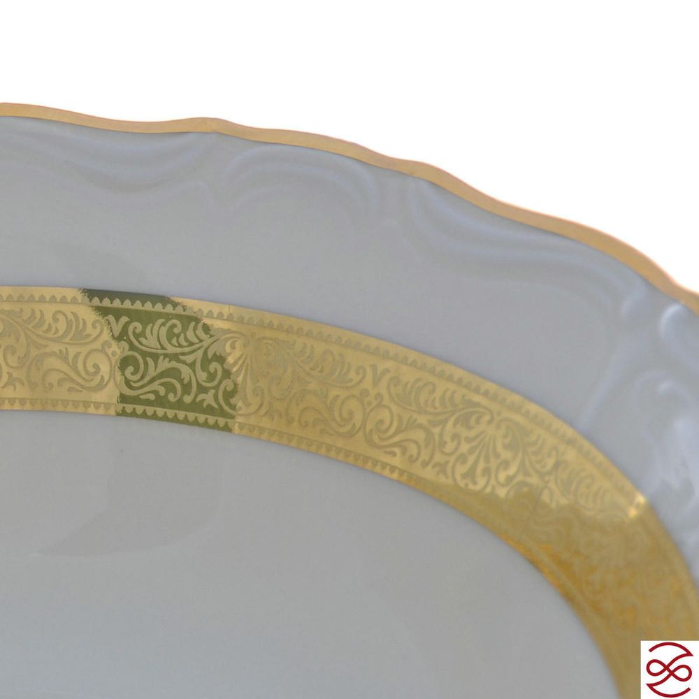 Набор салатников Thun Мария Луиза золотая лента Ivory 19 см(6 шт)