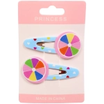 Зажимы для волос детские 2шт «КАРАМЕЛЬ», леденцы, 6*2.8см