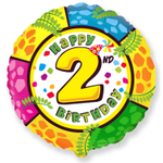 Шар Фольгированный Цифра 2 (Ассорти)