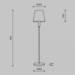 Торшер Maytoni Lira MOD483FL-01BS