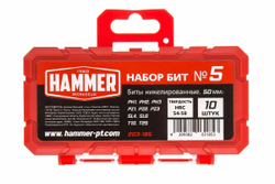 Набор бит HAMMER №5  203-185, 50мм (10шт.)
