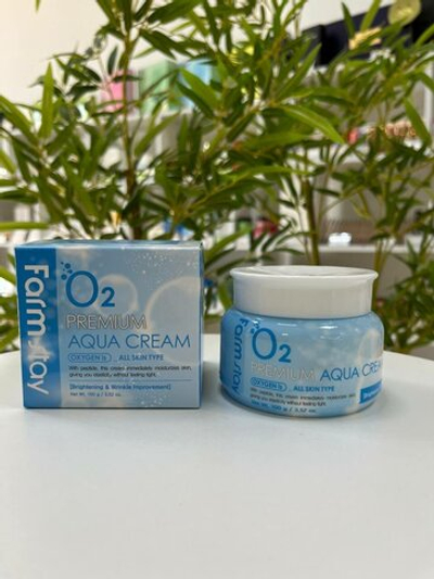Farmstay O2 Premium Aqua Cream увлажняющий крем с кислородом, 100 мл
