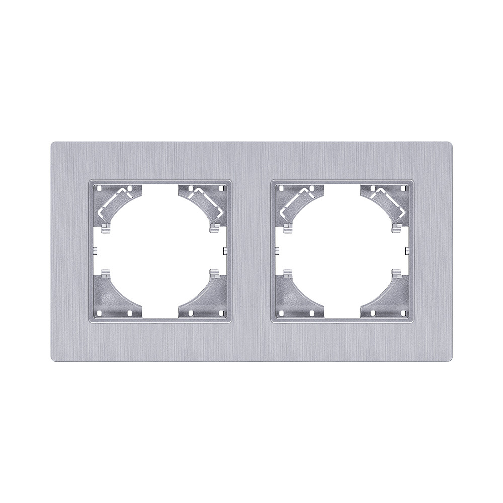 Рамка 2-постовая, серый Kollinger Eleganz Plex EP2GY