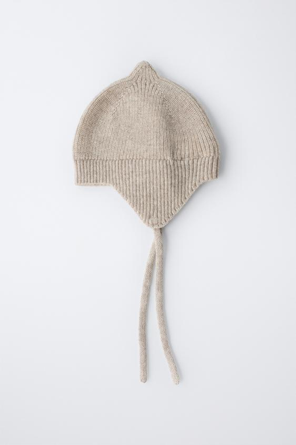 ZARA ТРИКОТАЖНЫЙ ЧЕПЧИК С ШЕРСТЬЮ, РЫЖЕВАТО-КОРИЧНЕВЫЙ МЕЛАНЖ