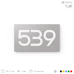 Номер на дверь 539, табличка на дверь для офиса, квартиры, кабинета, аудитории, склада, серая 120х70 мм, Айдентика Технолоджи
