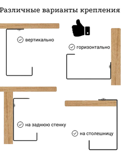 Органайзер для проводов MetaDec Org Compact, держатель для сетевого фильтра навесной, белый