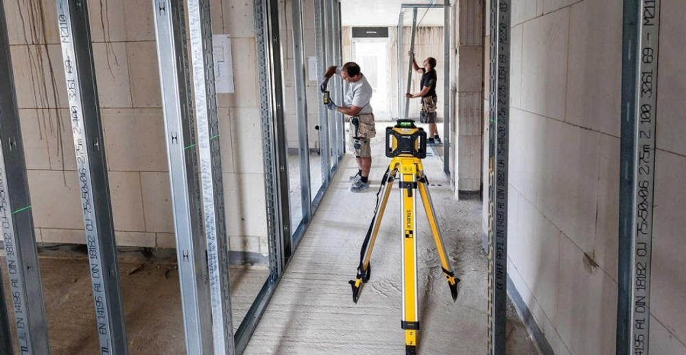 Лазерный уровень STABILA LAR 160G ротационный нивелир 19240