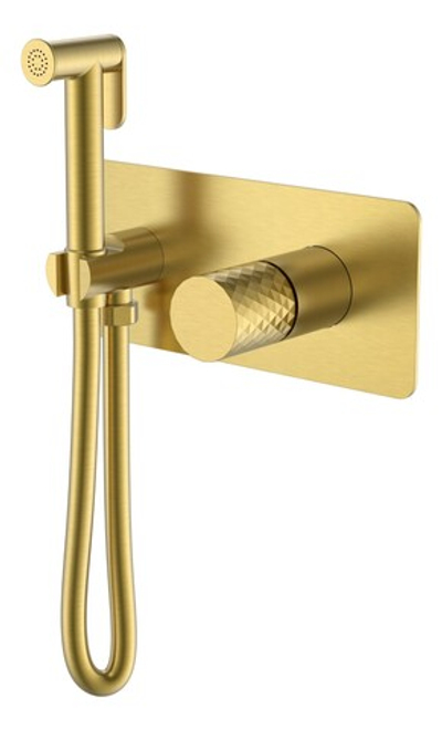 Смеситель гигиенический STICK Mat Gold c ручкой DIAMOND