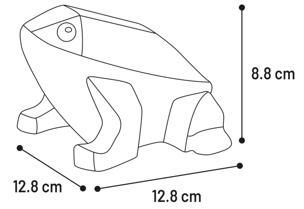 Игрушка для собак Лягушка, 12,8 х 12,8 х 8,8 см, латекс, зелёный, Flamingo