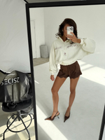 Комплект бельевой с кружевом шоколадный