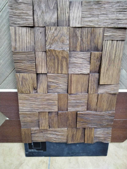 Деревянная мозаика для стен Wood Mosaic Хауз мокко