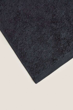 ZARA HOME ХЛОПКОВОЕ ПОЛОТЕНЦЕ (НАБОР ИЗ 3 ШТУК), ЧЕРНЫЙ